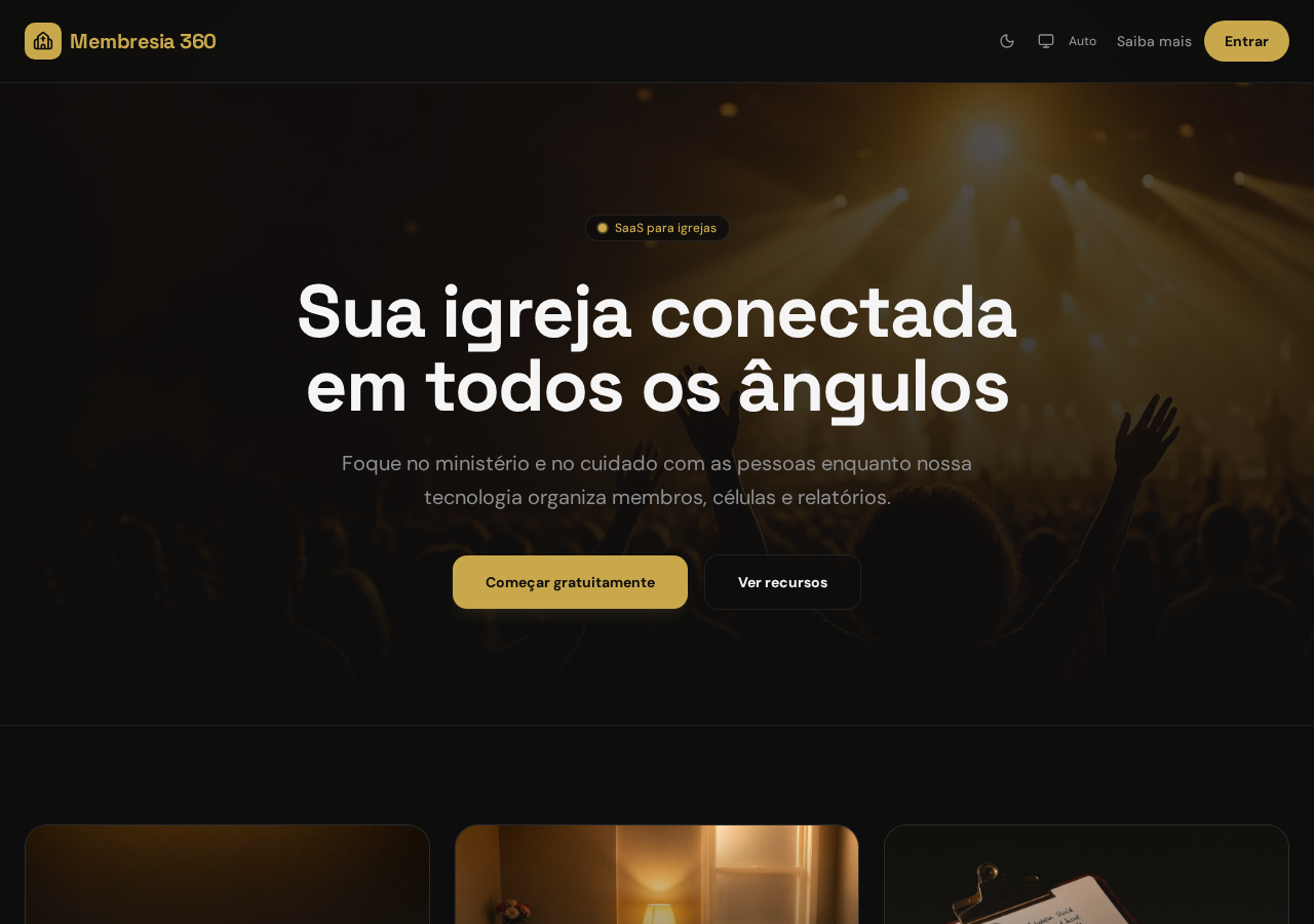 Página inicial do Membresia 360